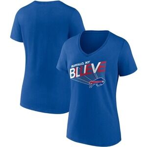 Fanatics Buffalo‎ Bills Believe V-Neck T-Shirt NFL Football Tee XL NWOT